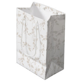 Botanisches Beige Dekorationsmuster Mittlere Geschenktüte