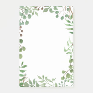 Botanisches Blatt-Laub des Grün-  Post-it Klebezettel
