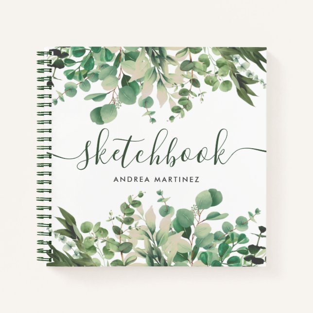 Botanisches Blattwerk Notizbuch (Vorderseite)