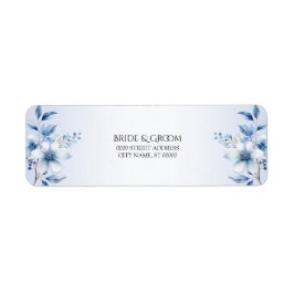 Botanisches blaues Blütenzeichen Rücksendeadresse