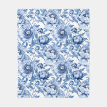Botanisches blaues Flor Delikate Porzellan Blume