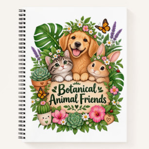 Botanisches Blumen Haustiere Notizbuch Tierliebh