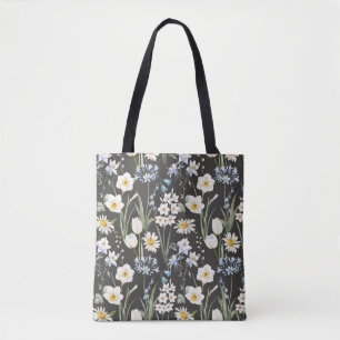 Botanisches, blumengeschmücktes Muster in Wasserfa Tasche