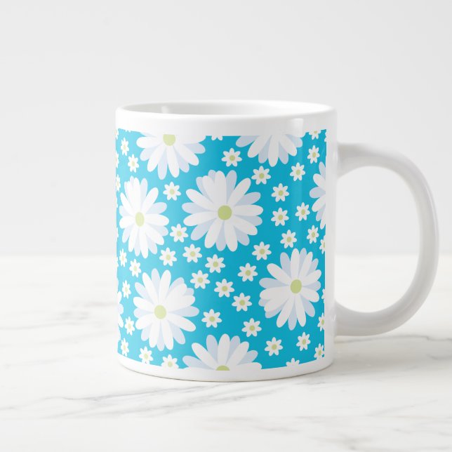 Botanisches Blumenmuster der Romantik  Jumbo-Tasse (Rechts)