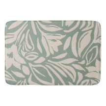 Botanisches Blumenmuster in Salbei und Creme