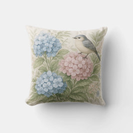 botanisches Boho-Hortensien-Kissen Kissen