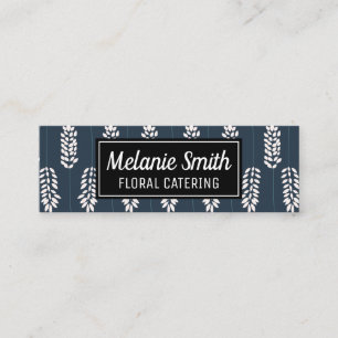 Botanisches Boho Muster Mini Visitenkarte