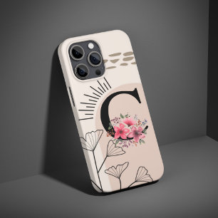 Botanisches Boho Retro mit Name 1. Hauptstadt C iPhone 16 Hülle