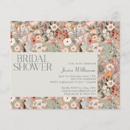 Botanisches Brautparty Boho Einladung zur Budgetpa