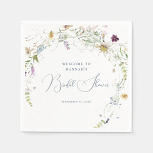 Botanisches Brautparty der Wildblume Serviette