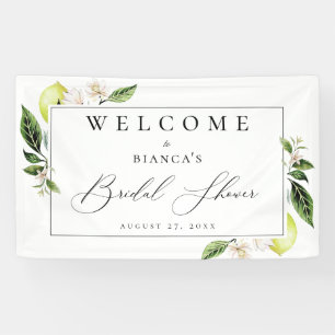 Botanisches Brautparty Lemons Willkommen Banner
