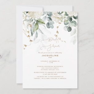Botanisches Brautparty White Hydrangea Einladung