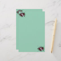 Botanisches Briefpapier - Veilchenstrauß
