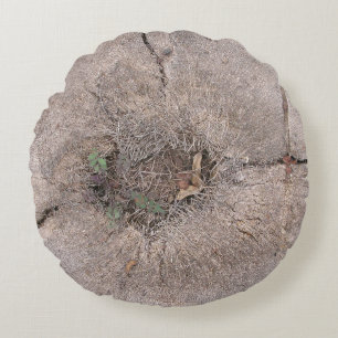 Botanisches Cut Palm Tree Foto Rundes Kissen