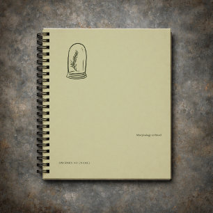 Botanisches Dark Academia Minimalist-Garten-Reader Notizbuch