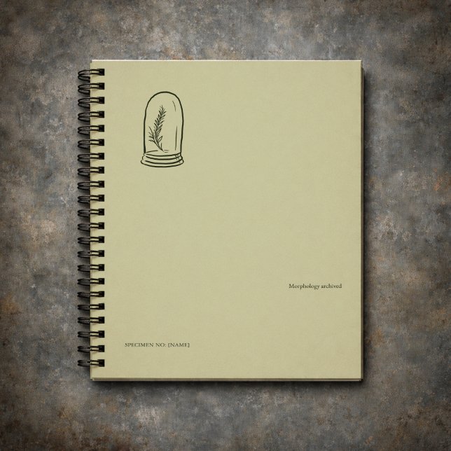 Botanisches Dark Academia Minimalist-Garten-Reader Notizbuch (Von Creator hochgeladen)