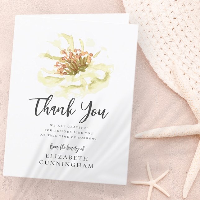 Botanisches Denkmal für moderne Wasserfarben Dankeskarte (Von Creator hochgeladen)