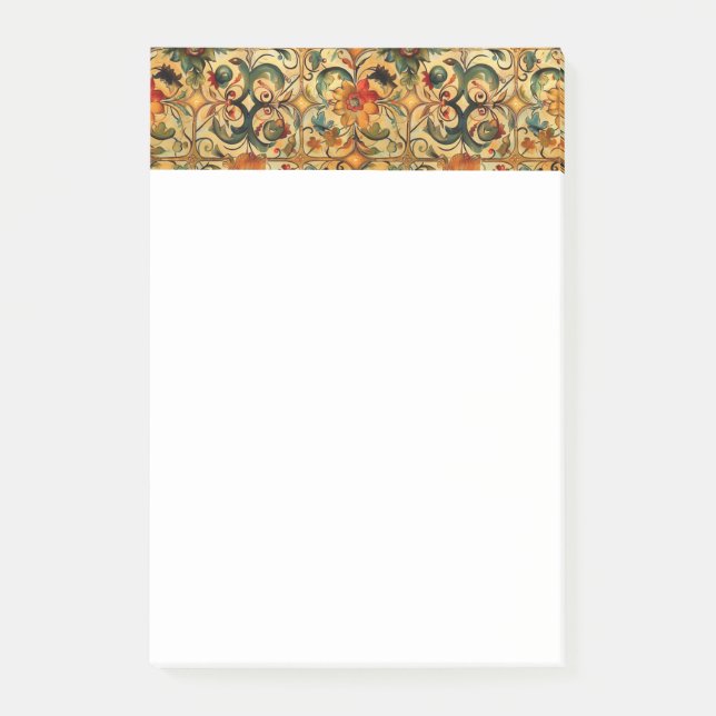 Botanisches Design des Goldenen Zeitalters Post-it Klebezettel (Vorderseite)