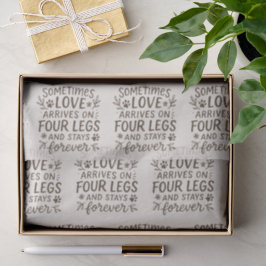 Botanisches Design Pfotenabdrücke Soft Linen-Cream Seidenpapier