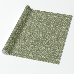 Botanisches Einwickelpapier im Stil von Willim Mor Geschenkpapier