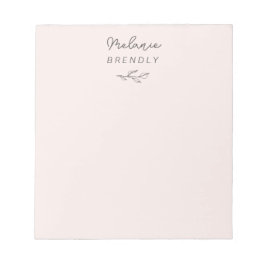 Botanisches Elegantes Modernes Minimalistisches Ro Notizblock