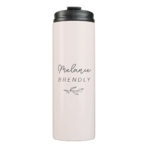 Botanisches Elegantes Modernes Minimalistisches Ro Thermosbecher