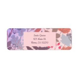 Botanisches Etikett für hübsche Beeren und Blätter