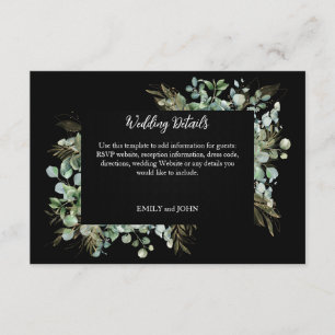 Botanisches Eukalyptus-Goldblatt-Modernes Design Begleitkarte