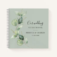 Botanisches Eukalyptus Greenerity Wedding Gästebuc