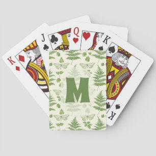 Botanisches Farn Grün Gelb Deck Spielkarten