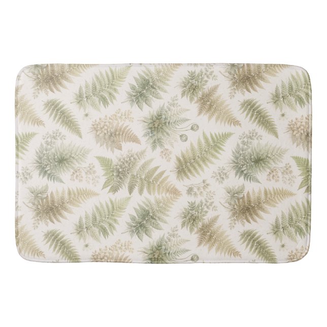 Botanisches Farnmuster Badematte (Vorderseite)