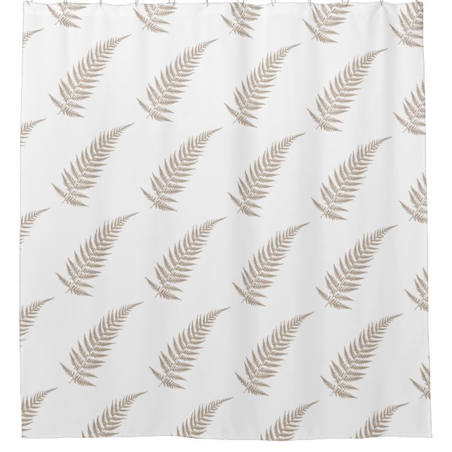 Botanisches Federblatt - Mix und passende Farbe Duschvorhang (Vorderseite)