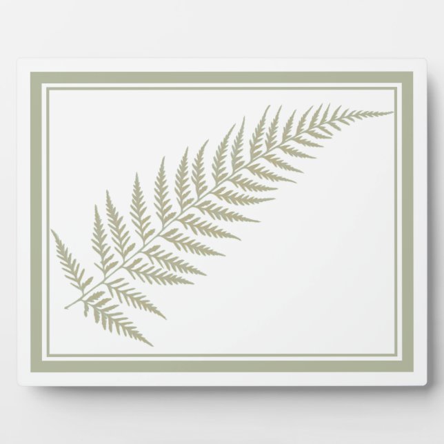 Botanisches Federblatt - Mix und passende Farbe Fotoplatte (Vorderseite)
