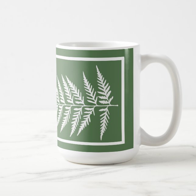 Botanisches Federblatt - Mix und passende Farbe Kaffeetasse (Rechts)