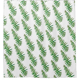 Botanisches Fern Leaf Muster Duschvorhang