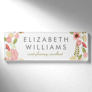 Botanisches Floral Namenschild