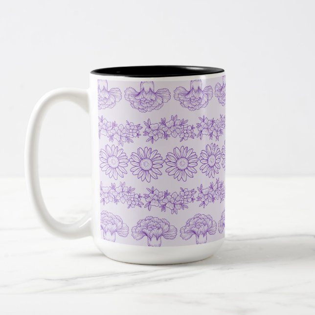 Botanisches Floral Zweifarbige Tasse (Links)