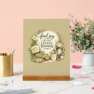 Botanisches Florales Cottagecore Inspirierendes De Acrylschild