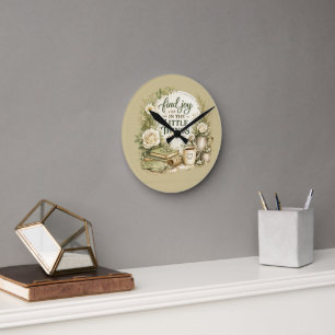 Botanisches Florales Cottagecore Inspirierendes De Runde Wanduhr