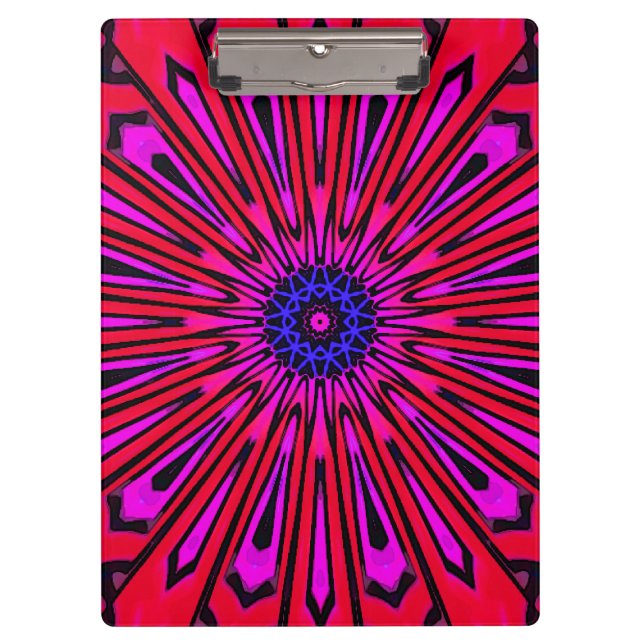 Botanisches florales Mandala  Klemmbrett (Vorderseite)