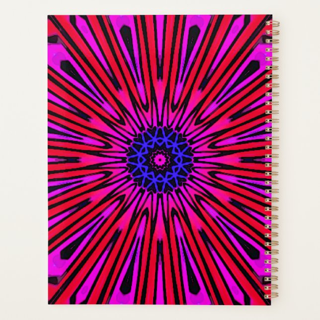 Botanisches florales Mandala  Planer (Rückseite)
