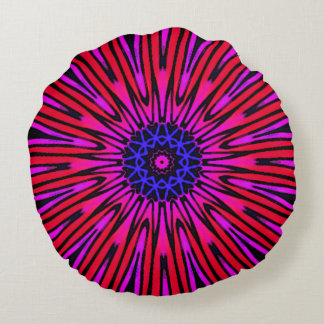 Botanisches florales Mandala  Rundes Kissen