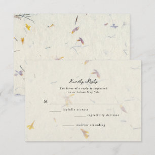 Botanisches Florales Papier Moderne Hochzeit RSVP Karte