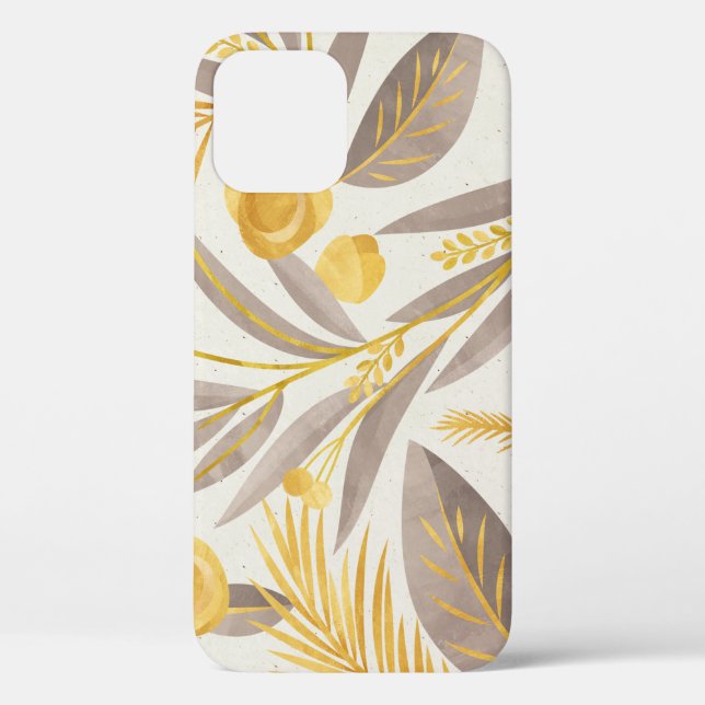 Botanisches florales Papiertexturmuster Case-Mate iPhone Hülle (Rückseite)