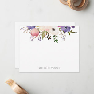 Botanisches florales Personalisiert Mitteilungskarte