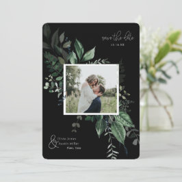 Botanisches Foto mit Blattgrün Save the Date