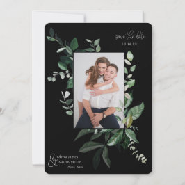 Botanisches Foto mit Blattgrün Save the Date