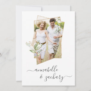 *~* Botanisches FOTO + UAWG + QR AR6 Wedding Invi Einladung