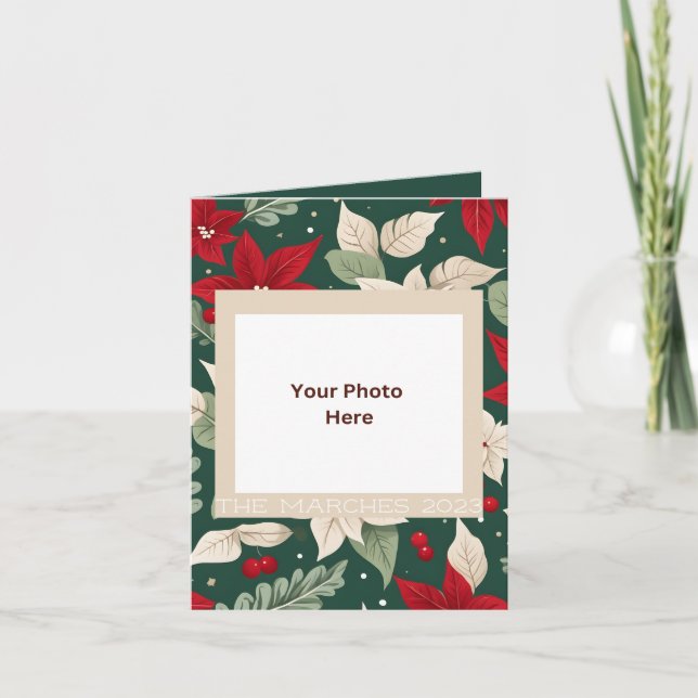 Botanisches Foto Weihnachten Karte (Vorderseite)