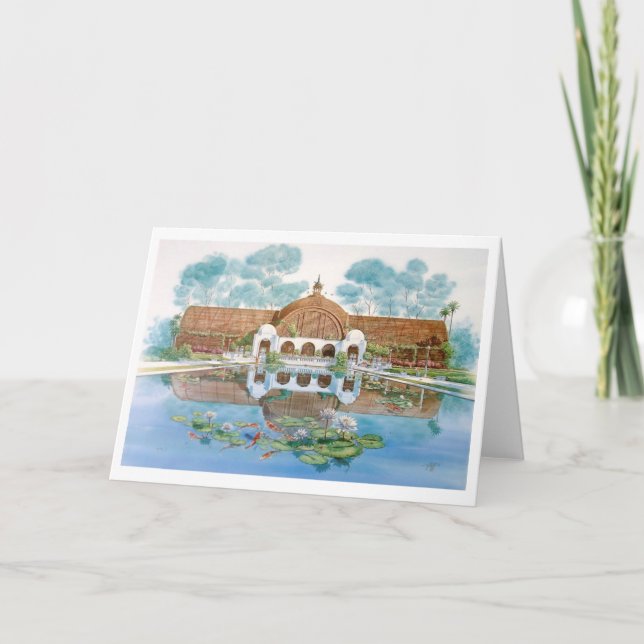BOTANISCHES GEBÄUDE UND LILY POND KARTE (Vorderseite)